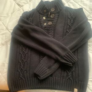 Weatherproof vintage navy blue pullover sweater
